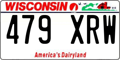 WI license plate 479XRW