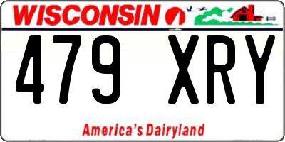 WI license plate 479XRY