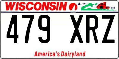 WI license plate 479XRZ