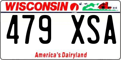 WI license plate 479XSA