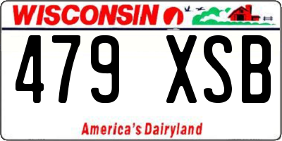 WI license plate 479XSB