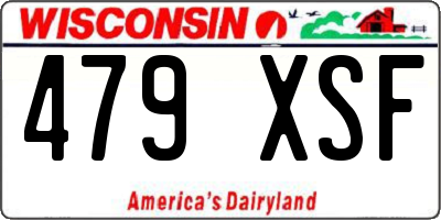 WI license plate 479XSF