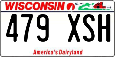 WI license plate 479XSH