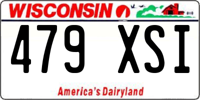 WI license plate 479XSI