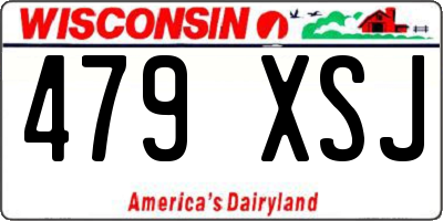 WI license plate 479XSJ