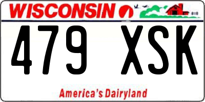 WI license plate 479XSK