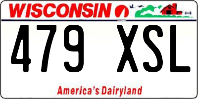WI license plate 479XSL