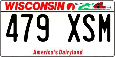 WI license plate 479XSM