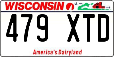 WI license plate 479XTD