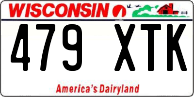 WI license plate 479XTK