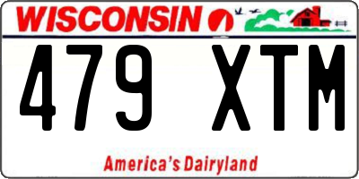 WI license plate 479XTM