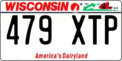 WI license plate 479XTP