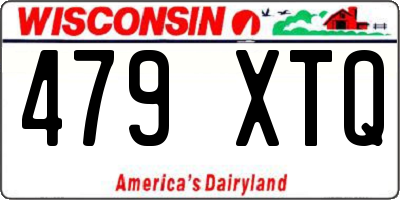 WI license plate 479XTQ