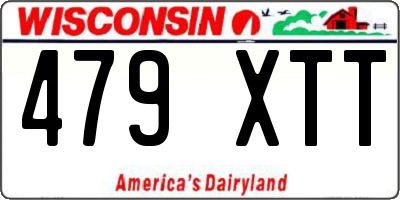 WI license plate 479XTT