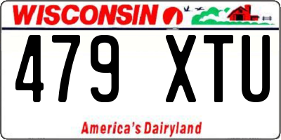 WI license plate 479XTU