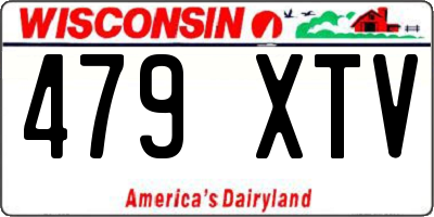 WI license plate 479XTV