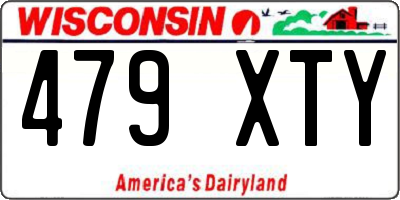 WI license plate 479XTY