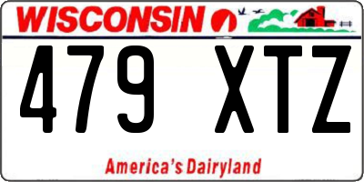 WI license plate 479XTZ