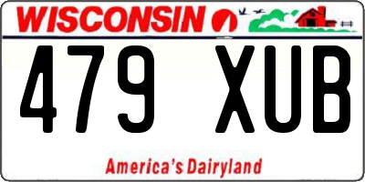 WI license plate 479XUB