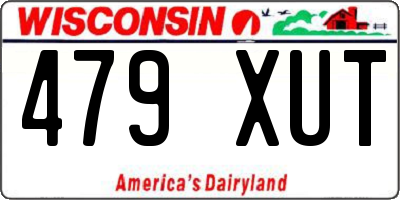 WI license plate 479XUT