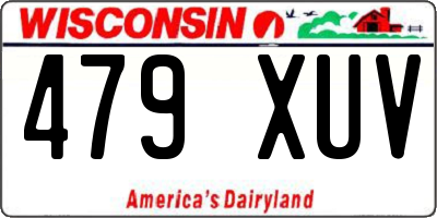 WI license plate 479XUV