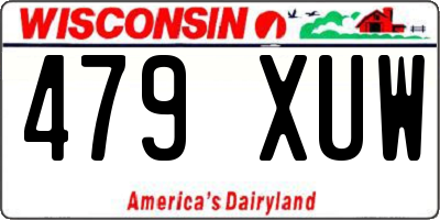 WI license plate 479XUW