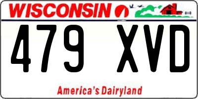WI license plate 479XVD