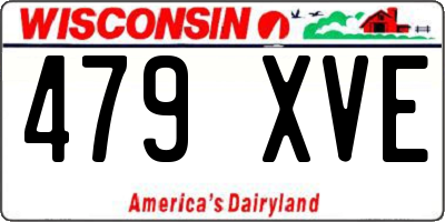 WI license plate 479XVE