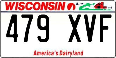 WI license plate 479XVF