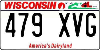 WI license plate 479XVG