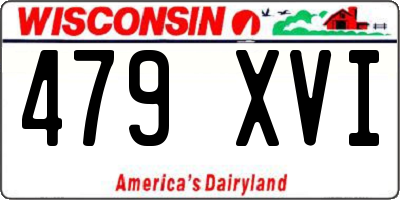 WI license plate 479XVI