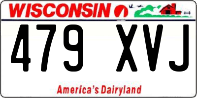 WI license plate 479XVJ