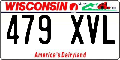 WI license plate 479XVL