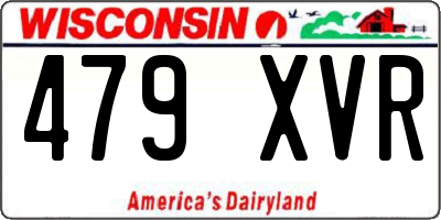 WI license plate 479XVR