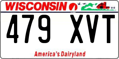 WI license plate 479XVT