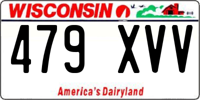 WI license plate 479XVV