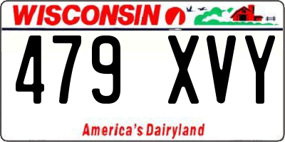WI license plate 479XVY