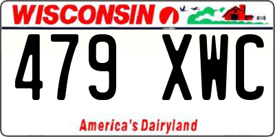 WI license plate 479XWC