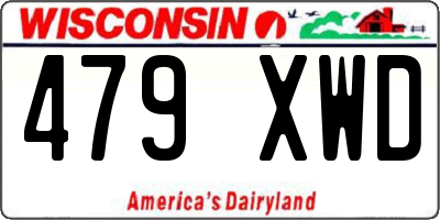 WI license plate 479XWD