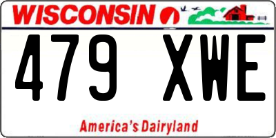 WI license plate 479XWE