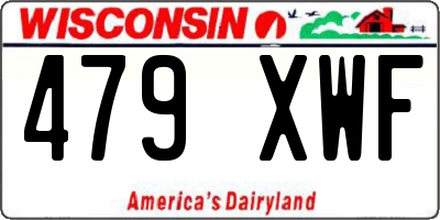 WI license plate 479XWF