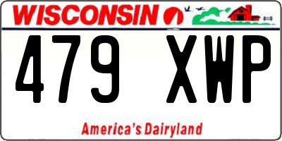 WI license plate 479XWP