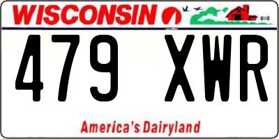 WI license plate 479XWR