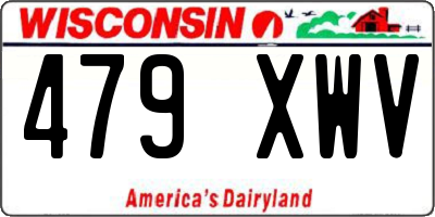 WI license plate 479XWV