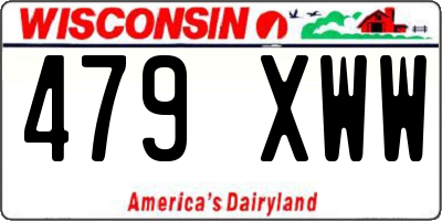 WI license plate 479XWW