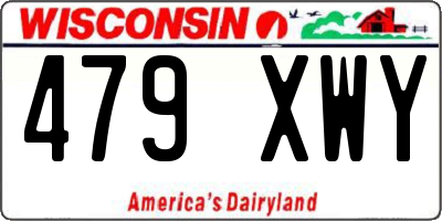 WI license plate 479XWY