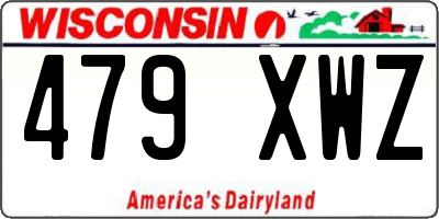 WI license plate 479XWZ