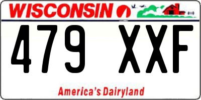 WI license plate 479XXF