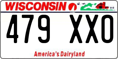 WI license plate 479XXO