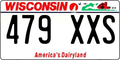 WI license plate 479XXS